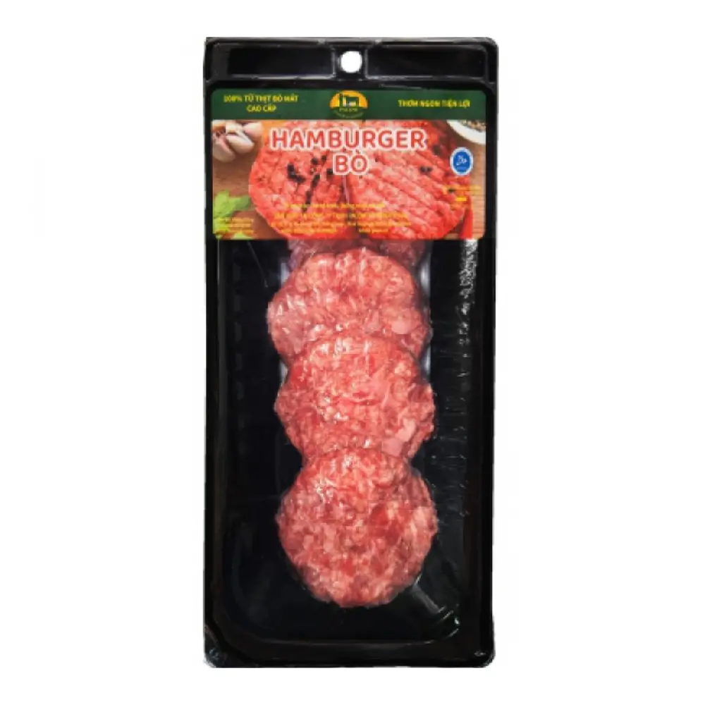 Hamburger Bò, Beef Patty, 4 Miếng (250g) - PACOW INTERNATIONAL